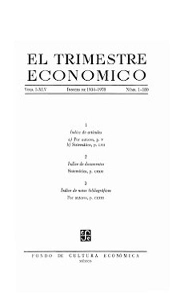 El Trimestre Económico No. 353 Vol. LXXXIX Enero - Marzo de 2022